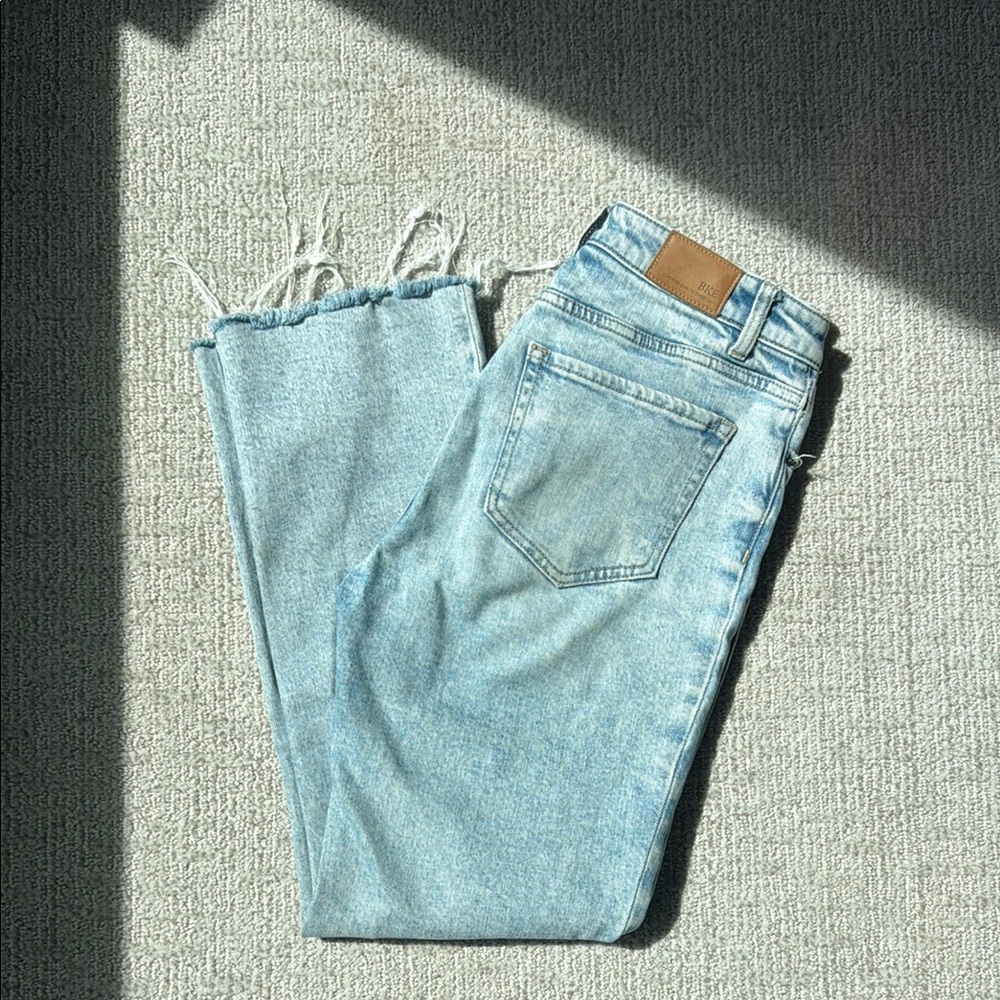 BKE Billie cropped distress jeans